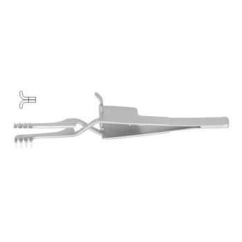 Wound Spreader 4 x 4 Blunt Prongs Stainless Steel, 10 cm - 4"